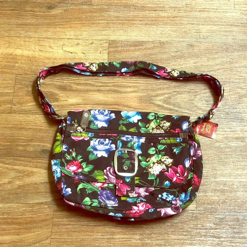 Faded Flory floral purse